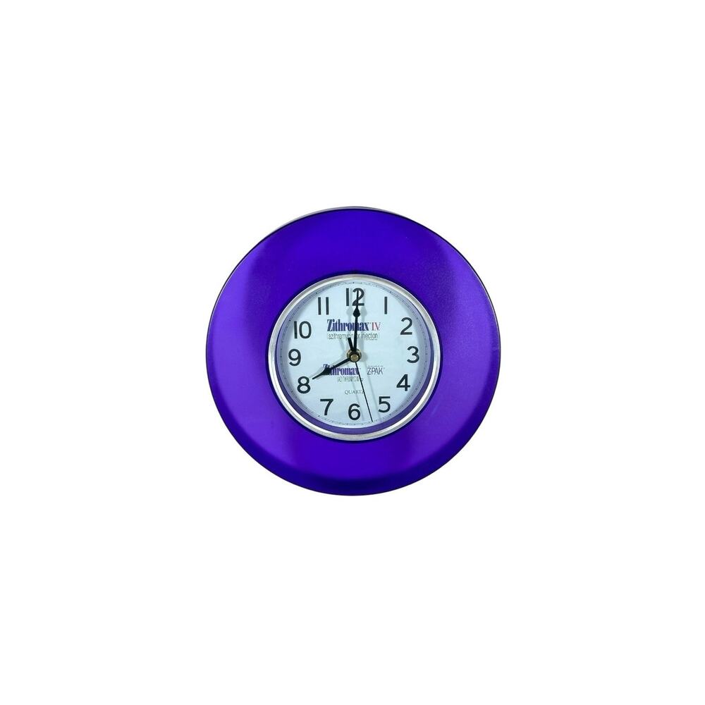 Advertising Pharmaceutical Clock Drug Rep Z Pak Purple Doctor Office Wall Hang